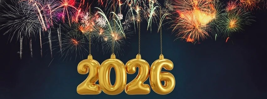 free happy new year 2026 greeting with fireworks