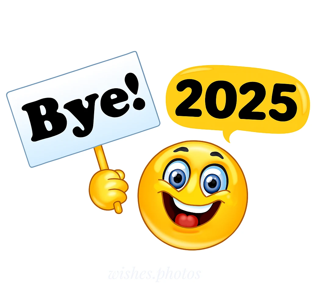 goodbye 2025 emoji quotes