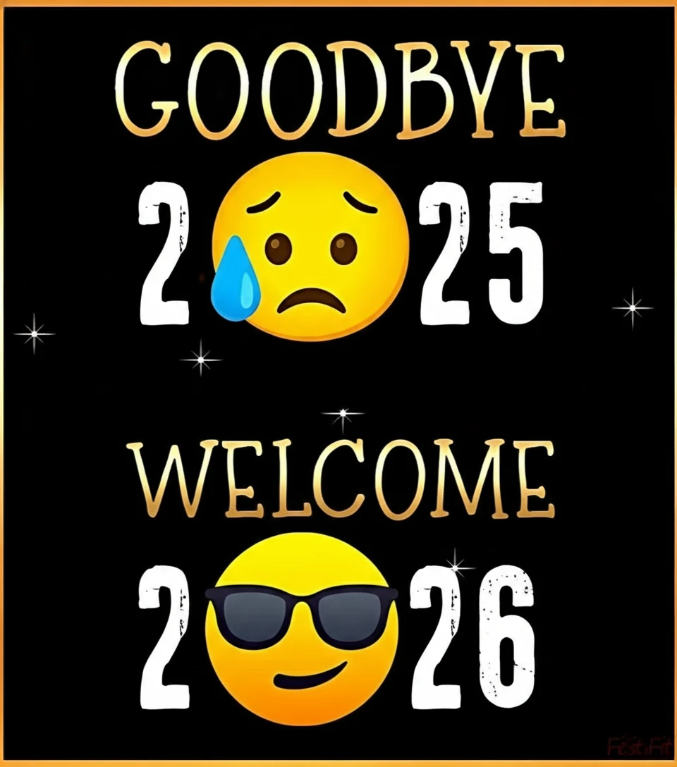 goodbye 2025 welcome 2026 emoji reaction