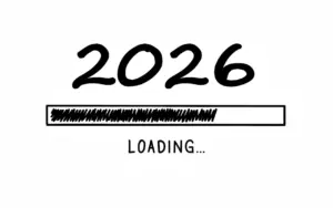 loading process ahead 2026 new year doodle style