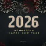 we wish you a happy new year 2026 greeting card vector