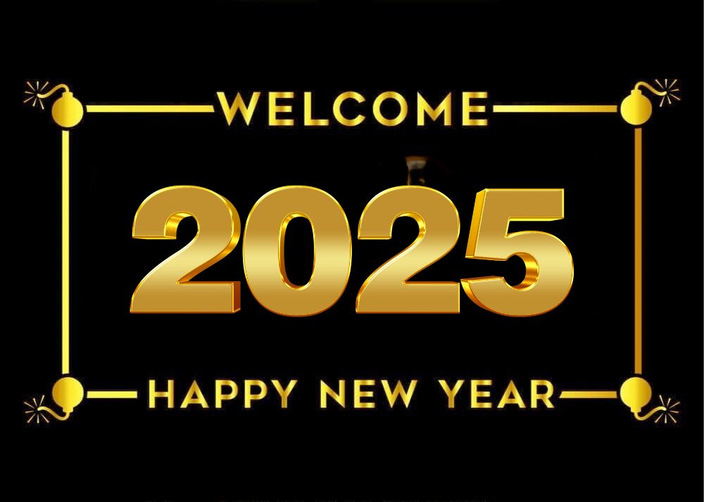 welcome happy new year 2025 wishes wallpaper