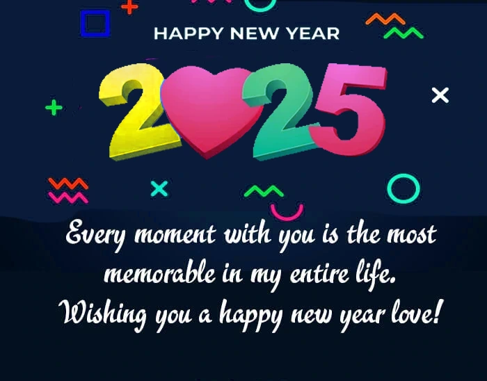 Happy New Year 2025 Love Wishes for soulmate