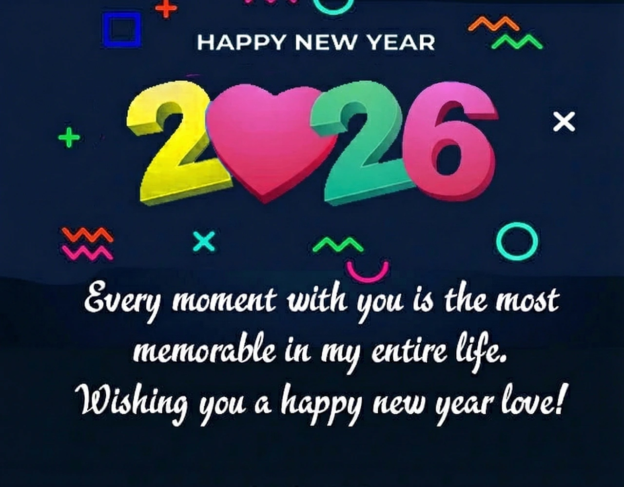Happy New Year 2026 Love Wishes for soulmate