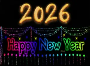 Happy New Year 2026 Neon Typography Backgrounds Happy New Year 2026 Neon Typography Backgrounds