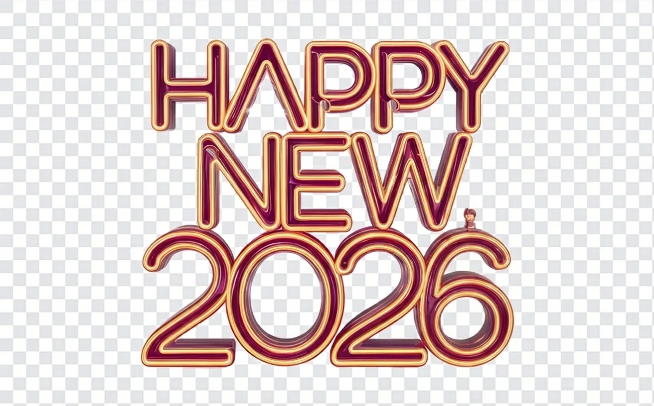 Happy New Year 2026 PNG