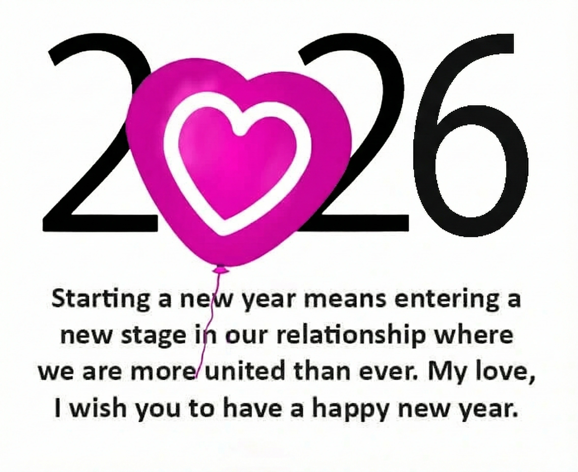Love wishes for New Year 2026