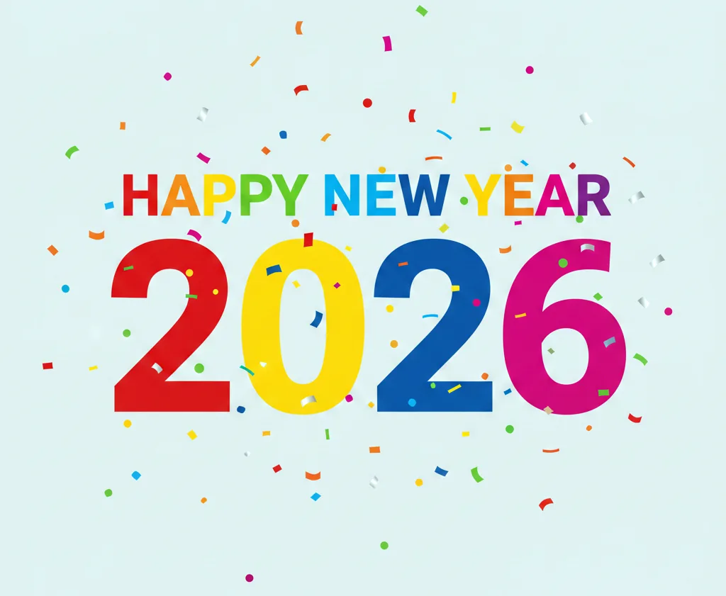 happy new year 2026 vector png image