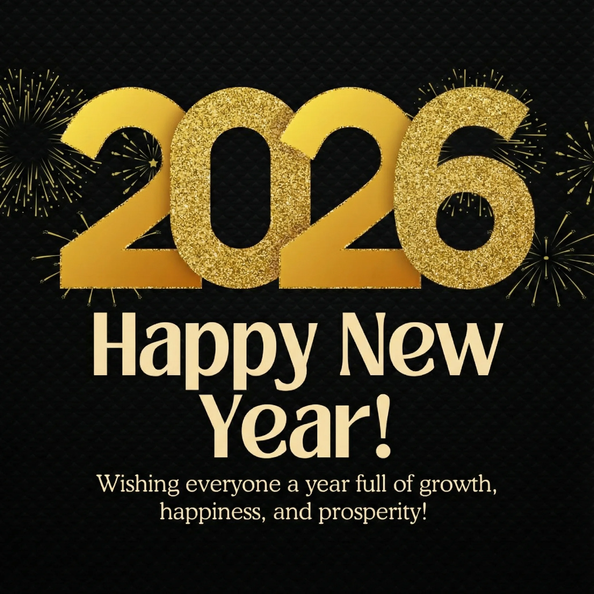 Black and Gold Happy New Year 2026 Greeting LinkedIn Post Black and Gold Happy New Year 2026 Greeting LinkedIn Post