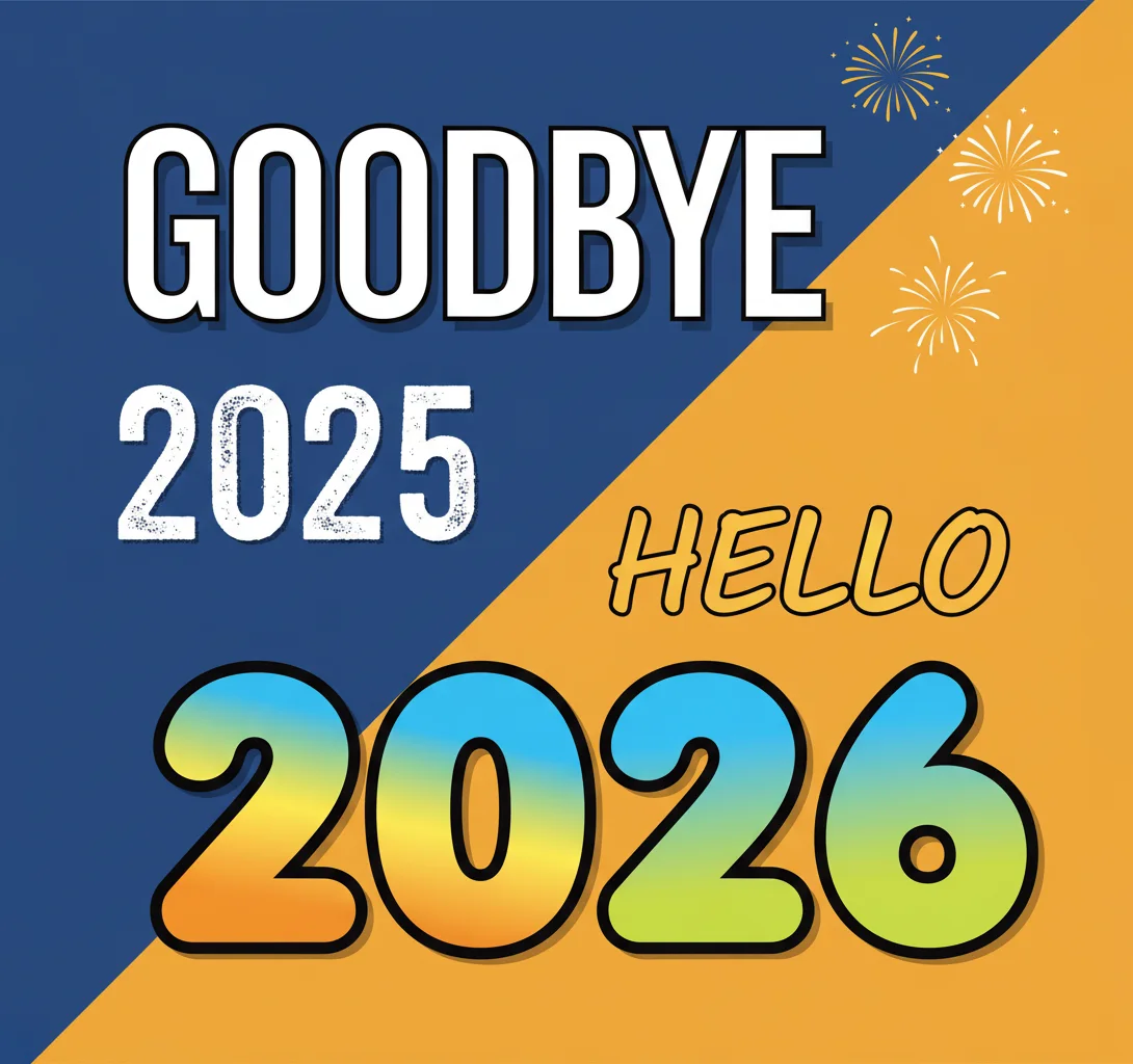 Goodbye 2025 Welcome 2026 New Year Greeting Image Goodbye 2025 Welcome 2026 New Year Greeting Image