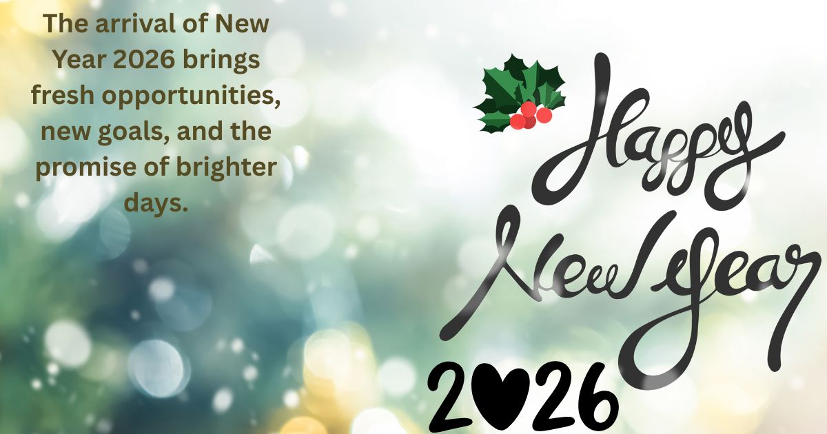 New Year 2026 Motivational Quote Card Fresh Opportunities Goals New Year 2026 Motivational Quote Card Fresh Opportunities & Goals