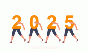 happy new year 2025 number walking man happy new year 2025 number walking man