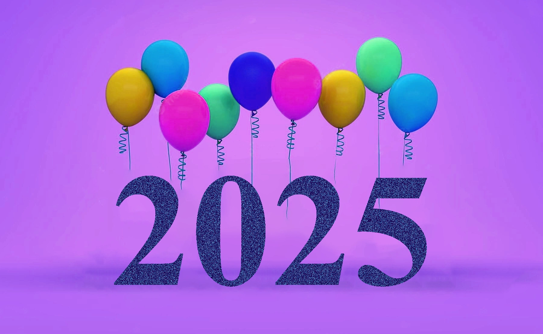 new year 2025 creative design concept with balloons 3d rendered image