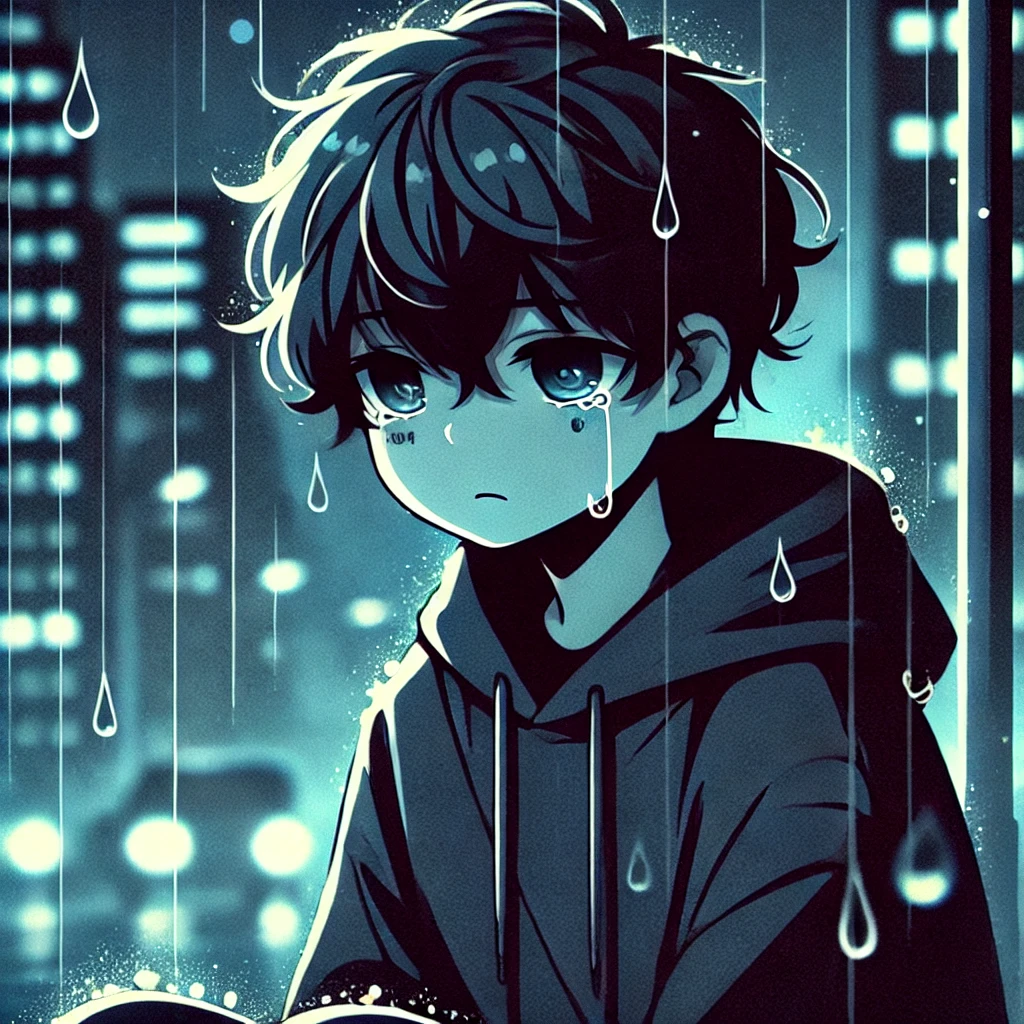 sad anime style DP