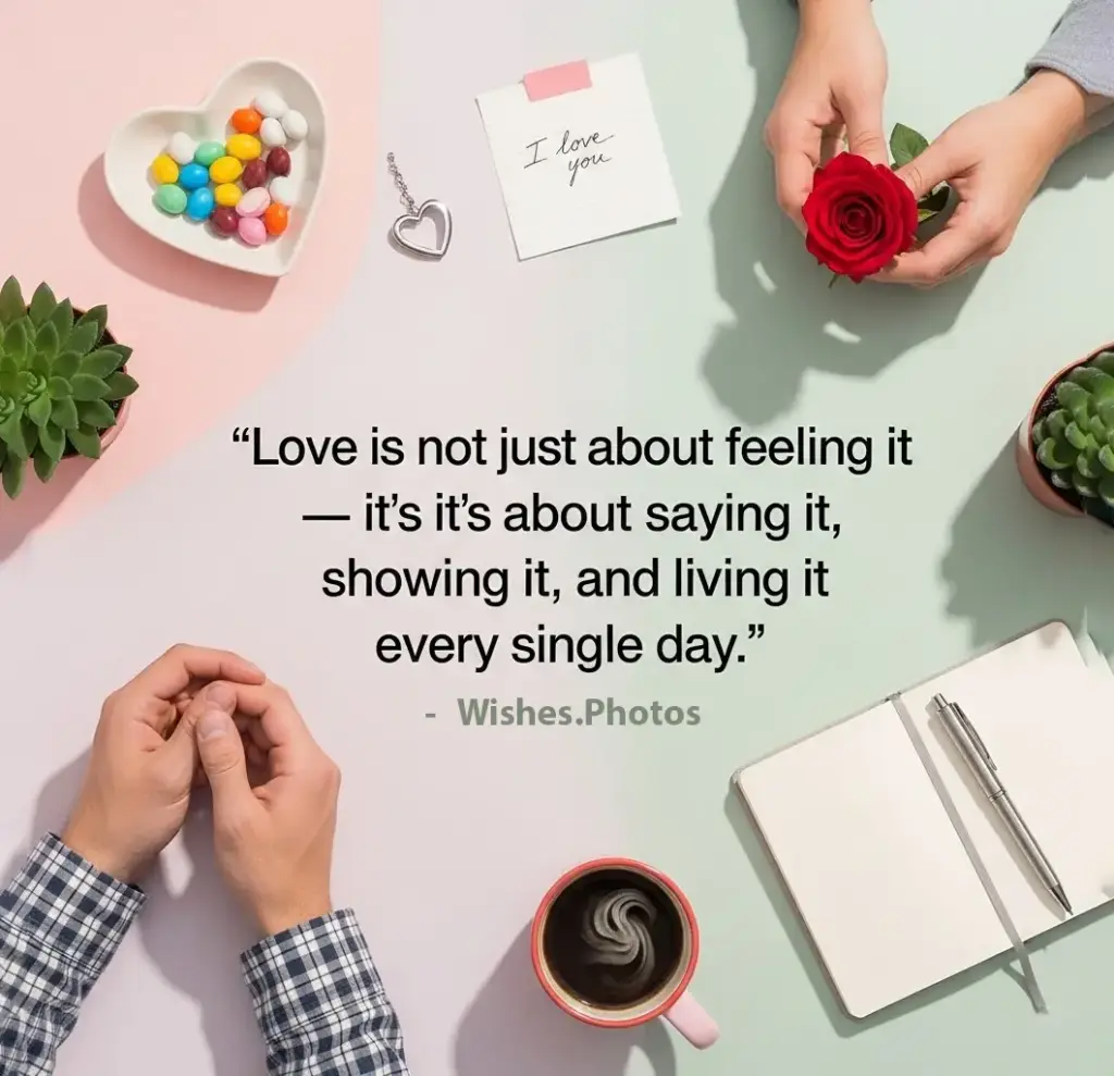 Love is not just about feeling it — it’s about saying it, showing it, and living it every single day.