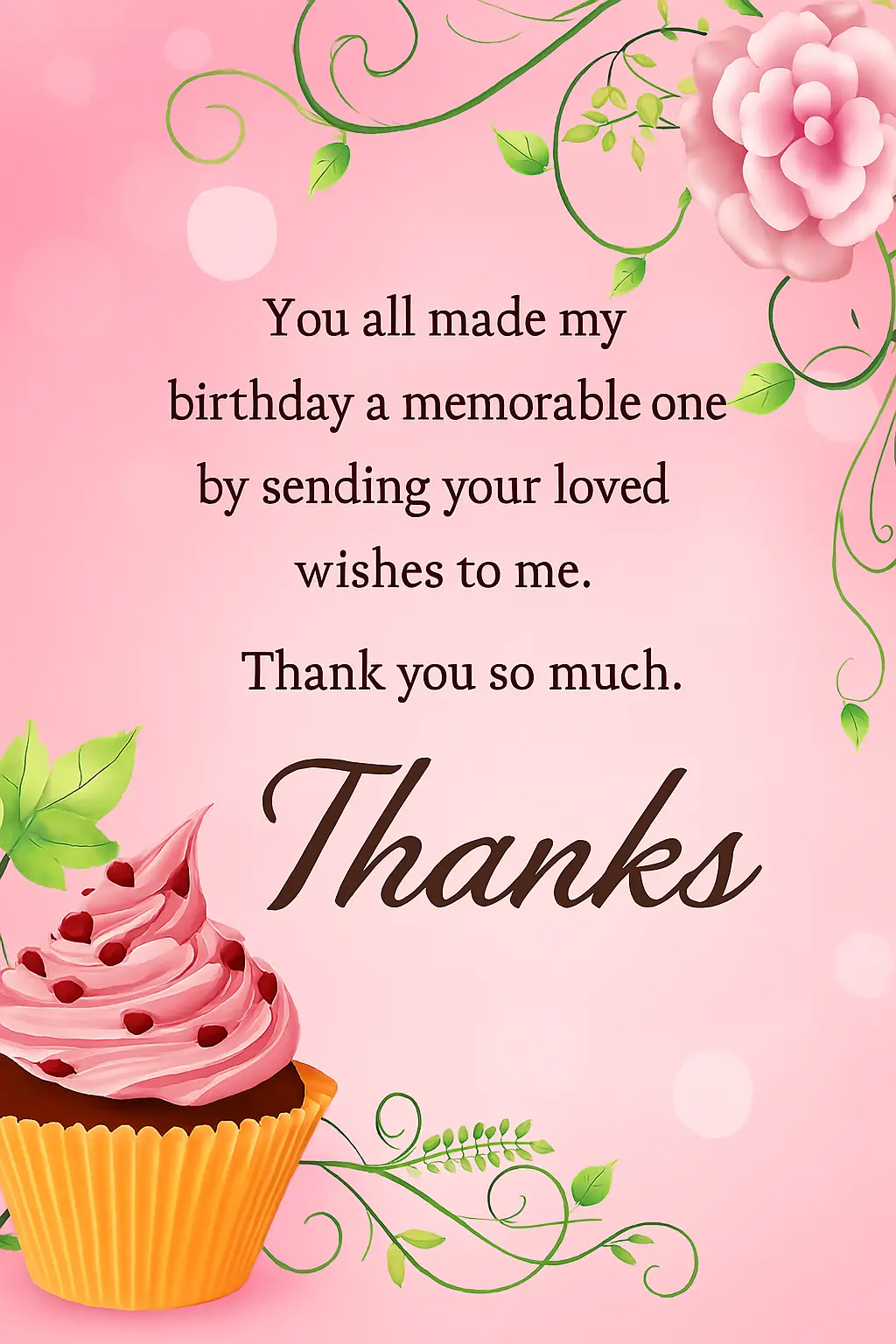 You all made my birthday a memorable one by sending your loved wishes to me. Thank you so much!