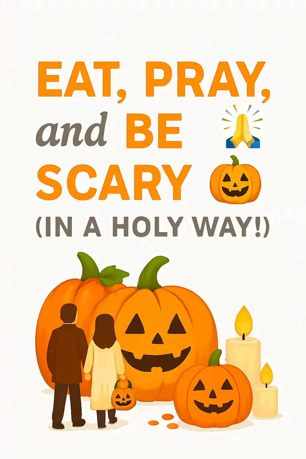 Funny Christian Halloween graphic quote.