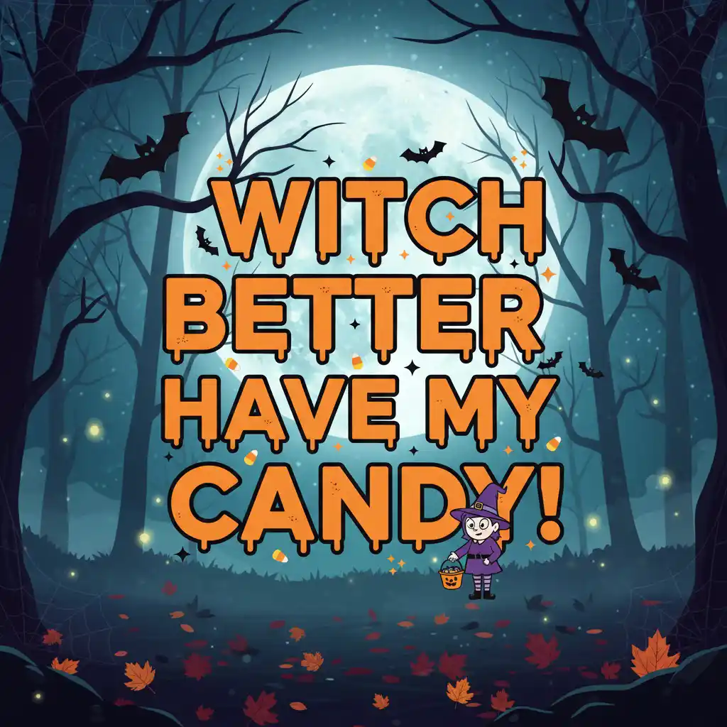 Witch better have my candy!’ in bold modern typography.