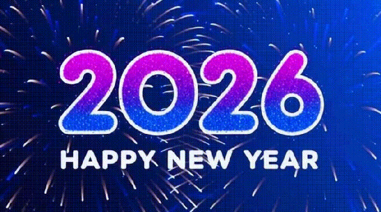 2026 Happy New Year Celebration gif, Sparkling Fireworks, Joyful Moments & Festive Countdown 🎉🔥 Perfect for Social Media Sharing & Digital Greetings