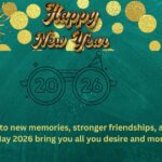 Festive Happy New Year 2026 Celebration Banner with Golden Glitter Typography Golden Confetti Fireworks Graphics and Party Glasses Illustration on a Vibrant Teal Background Festive Happy New Year 2026 Celebration Banner with Golden Glitter Typography, Golden Confetti, Fireworks Graphics, and Party Glasses Illustration on a Vibrant Teal Background
