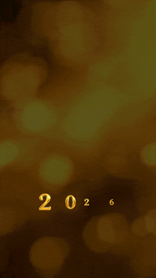 Gold Dynamic Happy New Year 2026 Mobile animation