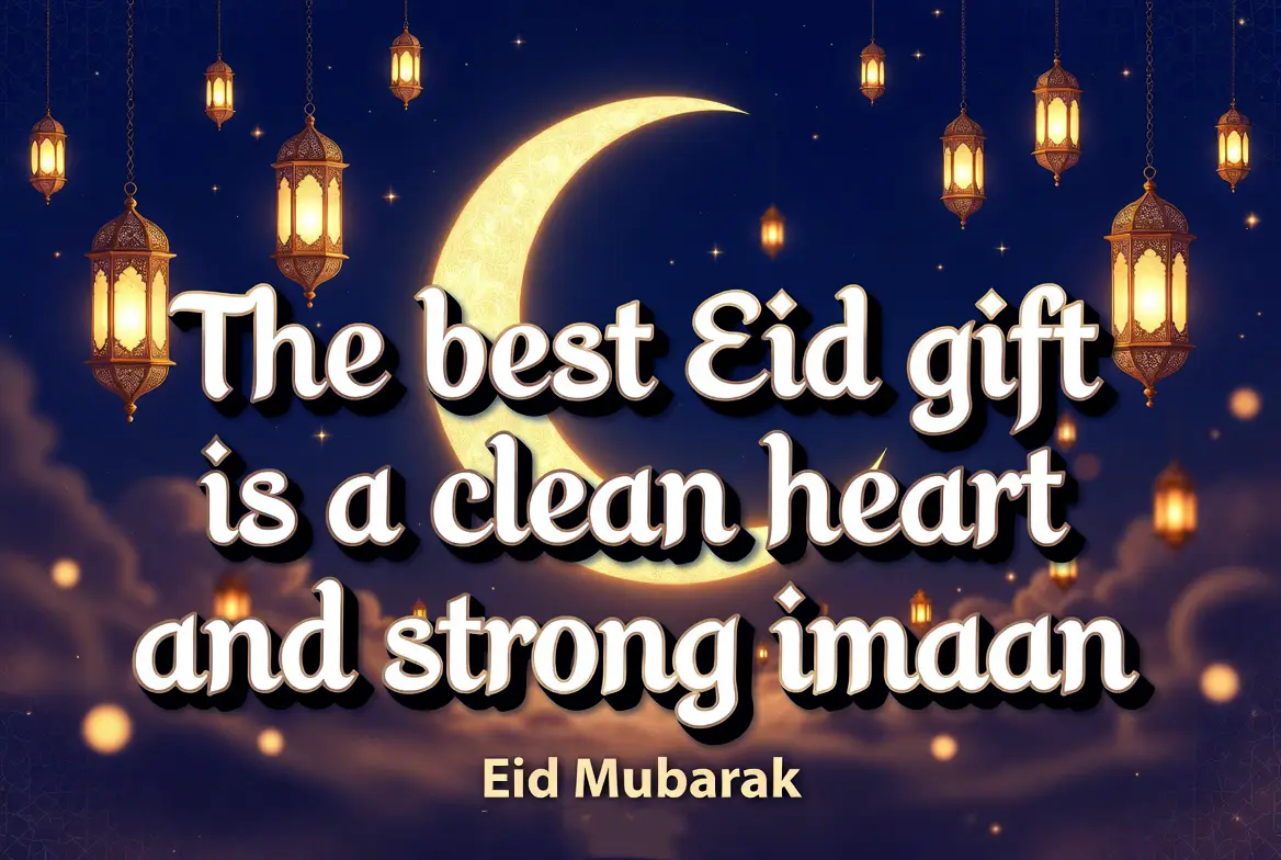 The best eid gift is a clean heart and strong imaan