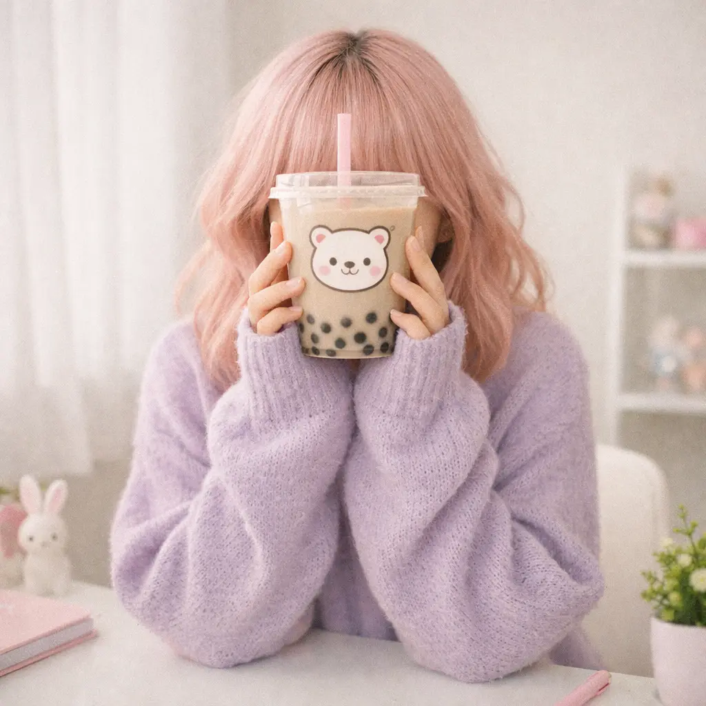 Cute Korean Girl Pic DP — Hidden Face Edition