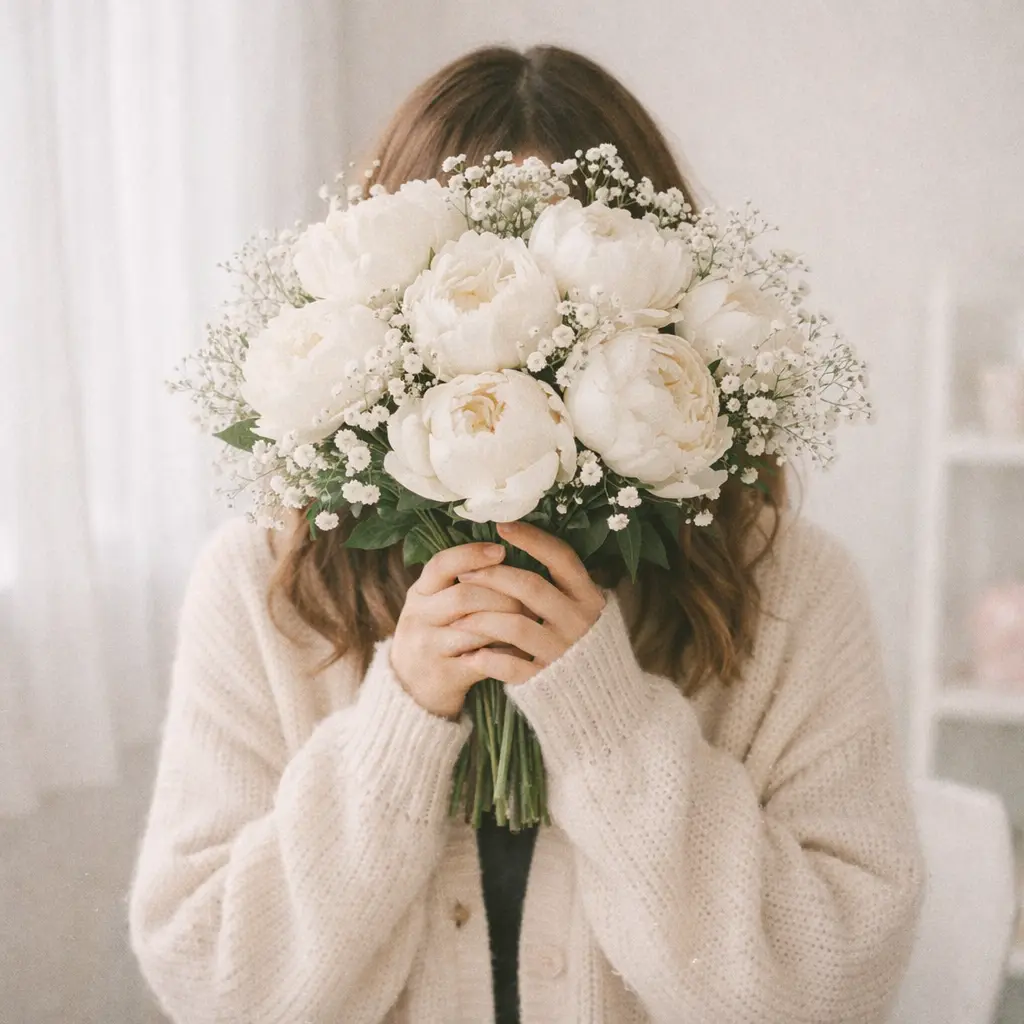 Girls DP for Instagram Hidden Face — Floral Cover